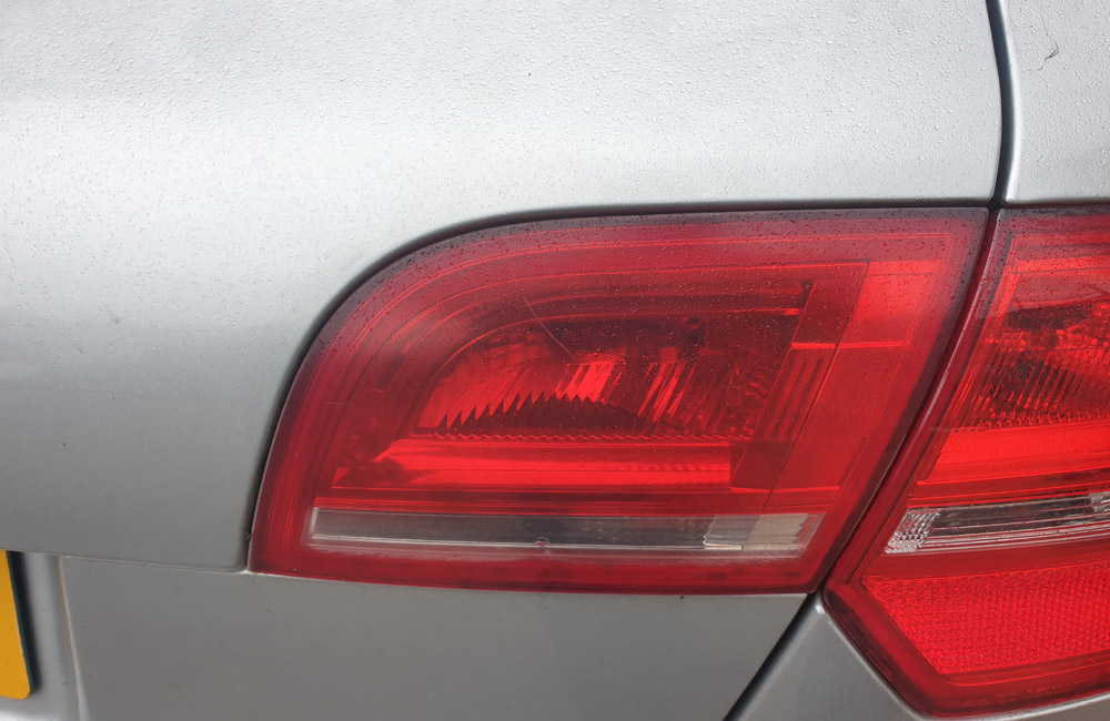 Audi A3 TDI E Rear light on tailgate driver side rear